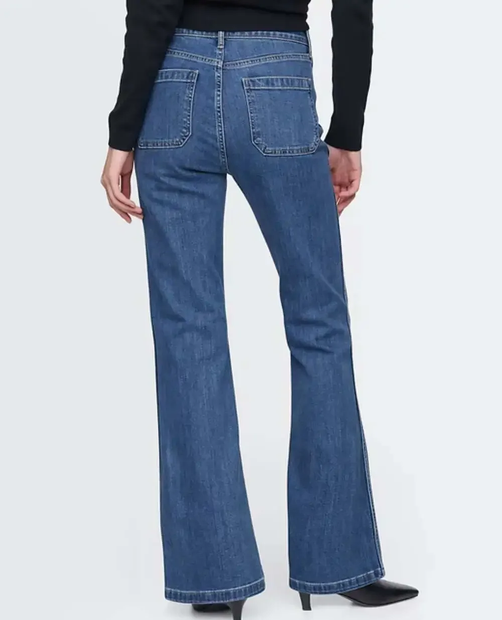 GAP High Rise '70s Flare Jeans, Sz 28/6R - Picture 2 of 10